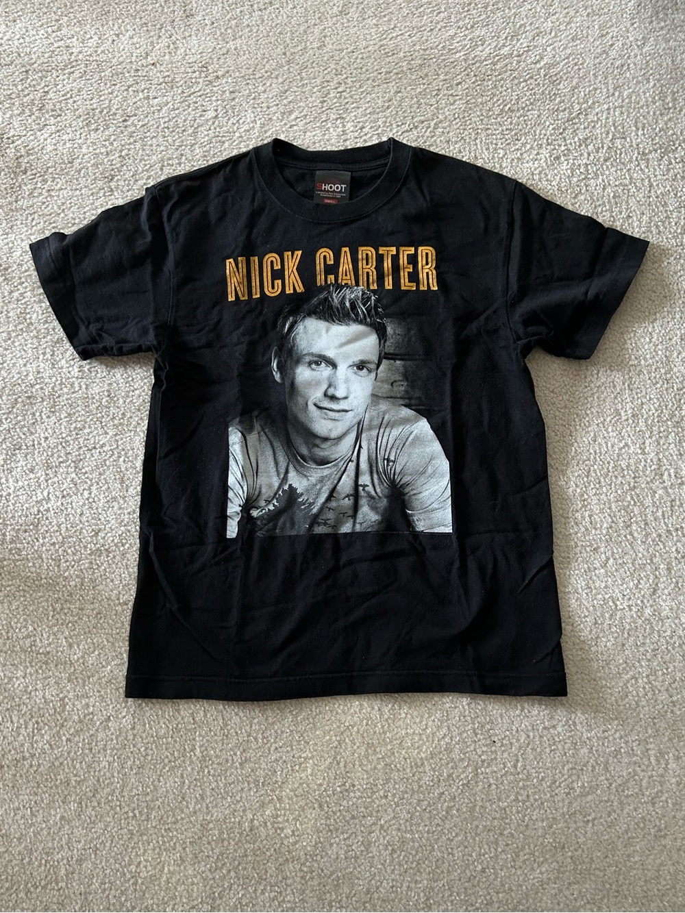 Vintage 2009 official Backstreet Boys Nick carter shirt size small S black men’s